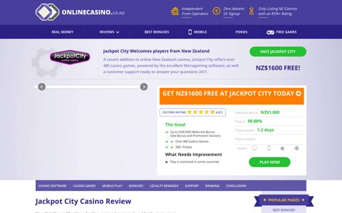 Jackpot City - Online Casino New Zealand