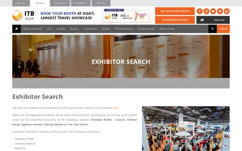 Exhibitor Search - ITB Asia