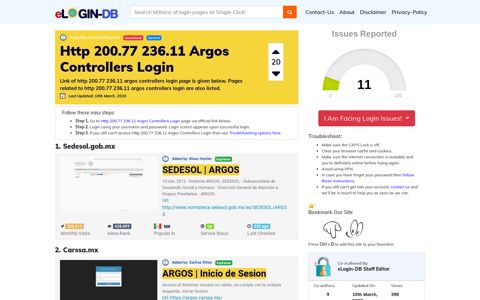Http 200.77 236.11 Argos Controllers Login