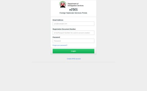 Kenya Foreign Nationals Service Portal - eFNS