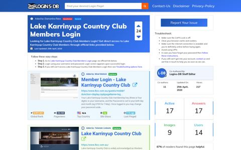 Lake Karrinyup Country Club Members Login - Logins-DB