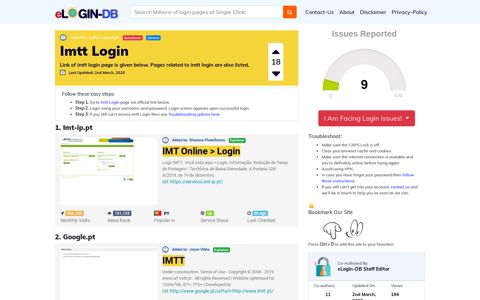 Imtt Login - A database full of login pages from all over the ...