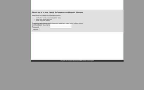 Oauth Login - Lavish Software - Paste ISBoxer