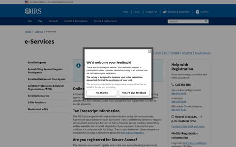 e-Services | Internal Revenue Service