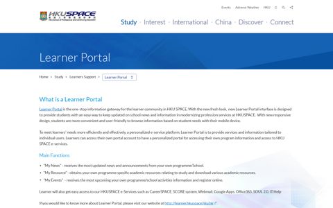 Learner Portal - HKU SPACE
