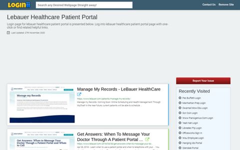 Lebauer Healthcare Patient Portal - Loginii.com