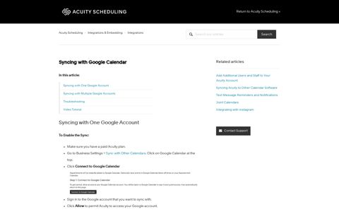 Syncing with Google Calendar – Acuity Scheduling