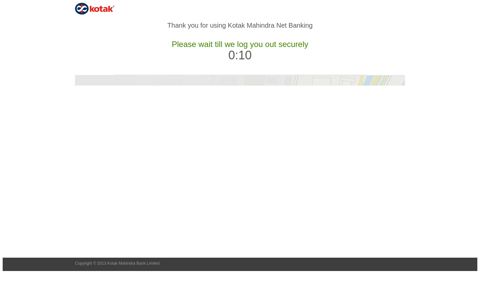 Thank you for using Kotak Mahindra Net Banking