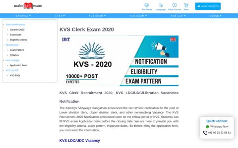 KVS Clerk 2020 Exam: LDC, UDC, Notification, Dates, Exam ...
