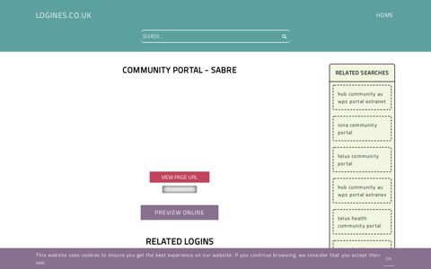Community Portal - Sabre - General Information about Login