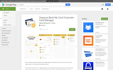 Degussa Bank My Card Corporate Card Manager - Apps on ...