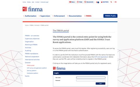FINMA portal