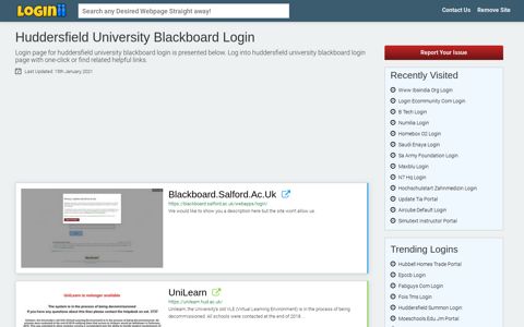 Huddersfield University Blackboard Login - Loginii.com