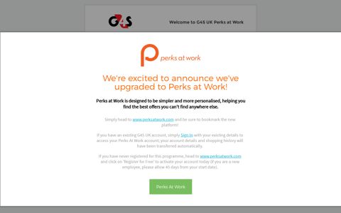 G4S UK Perks at Work