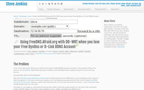 Using FreeDNS.Afraid.org with DD-WRT when you lose your ...