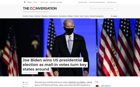 Joe Biden wins US presidential election as mail-in votes turn ...