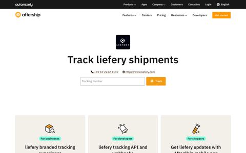 liefery Tracking - AfterShip