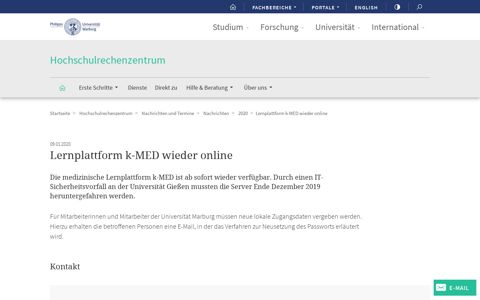 Lernplattform k-MED wieder online - 2020 ...