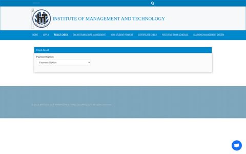 Admission Status Check - IMT Portal