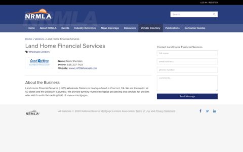 Land Home Financial Services - NRMLA