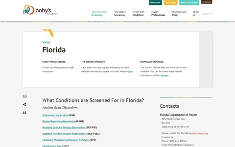 Florida | Baby's First Test | Newborn Screening | Baby Health