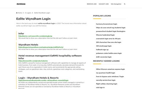 Ezlite Wyndham Login ❤️ One Click Access - iLoveLogin
