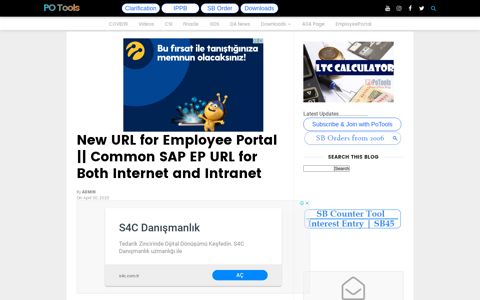 New URL for Employee Portal || Common SAP EP URL for ...