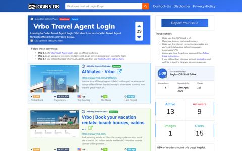 Vrbo Travel Agent Login - Logins-DB