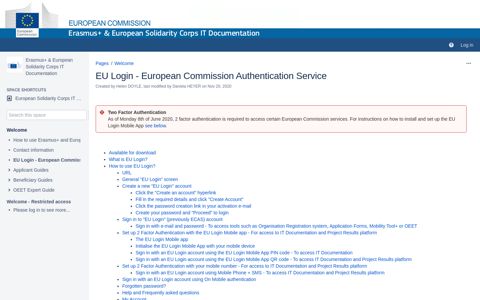 EU Login - EC Extranet Wiki