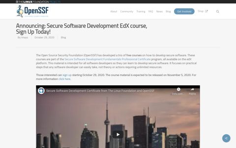 Announcing: Secure Software Development EdX course, Sign ...