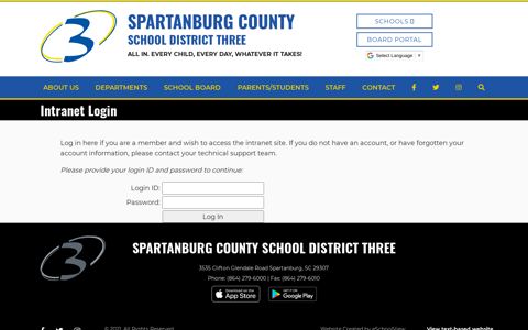 Intranet Login - Spartanburg School District 3