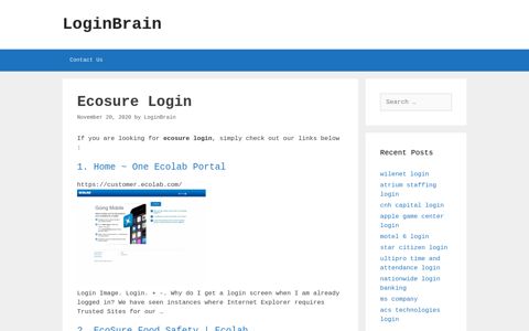 ecosure login - LoginBrain