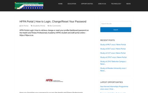 HFPA Portal | How to Login, Change/Reset Your Password ...