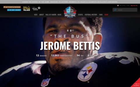 Jerome Bettis | Pro Football Hall of Fame Official Site