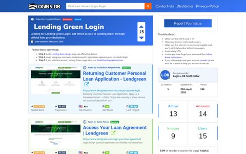 Lending Green Login - Logins-DB