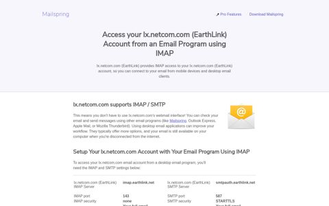 How to access your Ix.netcom.com (EarthLink) email account ...