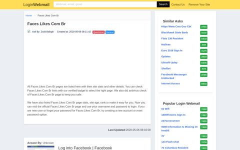 Login Faces Likes Com Br or Register New Account