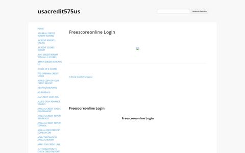 Freescoreonline Login - usacredit575us - Google Sites