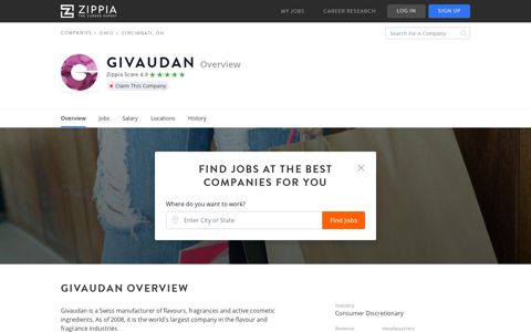 Givaudan Careers & Jobs - Zippia