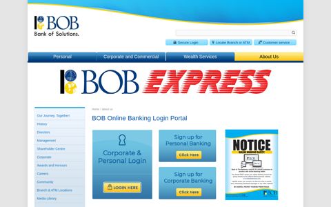BOB Online Banking Login Portal - Bank of the Bahamas