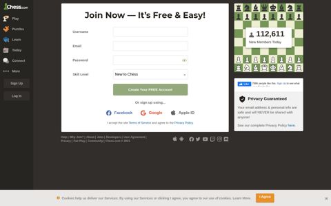 New Member Registration & Signup - Chess.com