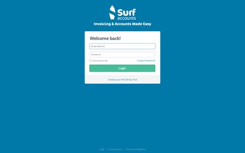 Surf Accounts: Login