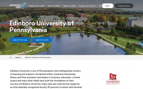 Apply to Edinboro University of Pennsylvania - Common App