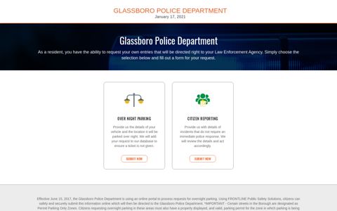 Glassboro Police Department - Front Line | Home
