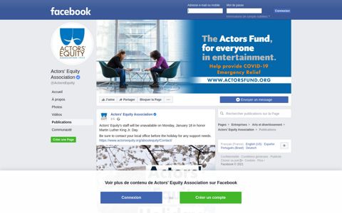 Actors' Equity Association - Posts | Facebook