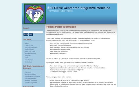 Patient Portal Information - Full Circle