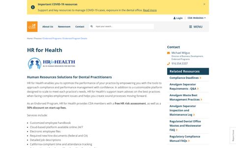 HR for Health - CDA