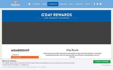G'day Rewards | Discovery Parks