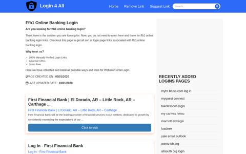 ffb1 online banking login - Official Login Page [100% Verified]