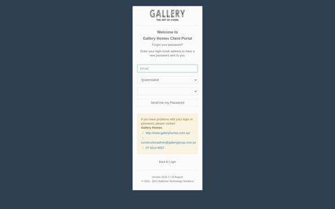 I forgot my password - Gallery Homes Client Portal